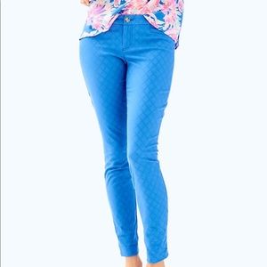 Lilly Pulitzer 29” Kelly Texture Ankle Skinny Pant